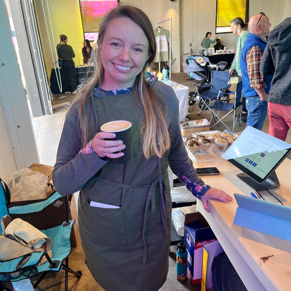 Katie at Kiss Fist Mural Fest Day 1